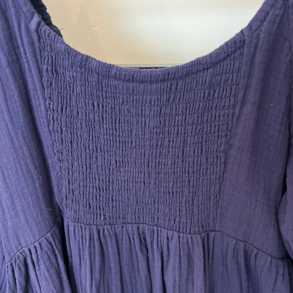Universal Thread Women’s Deep Blue Casual Long Prairie Dress - Picture 7 of 7